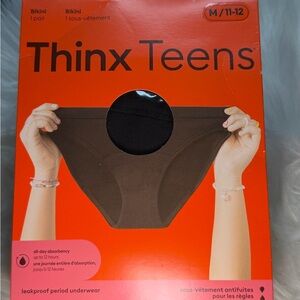 Thinx Teens Leakproof Bikini in Black